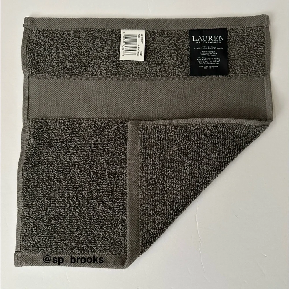 🎁8PC LAUREN Ralph Lauren Wescott Bath Towel Set - Grey